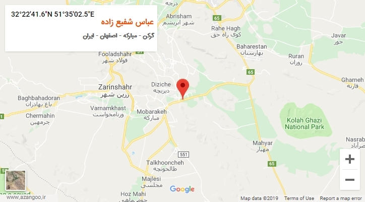 روستای عباس شفیع زاده بر روی نقشه