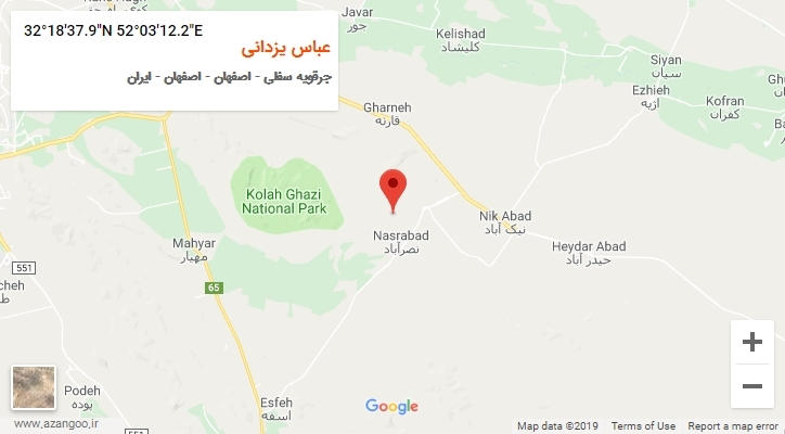روستای عباس یزدانی بر روی نقشه