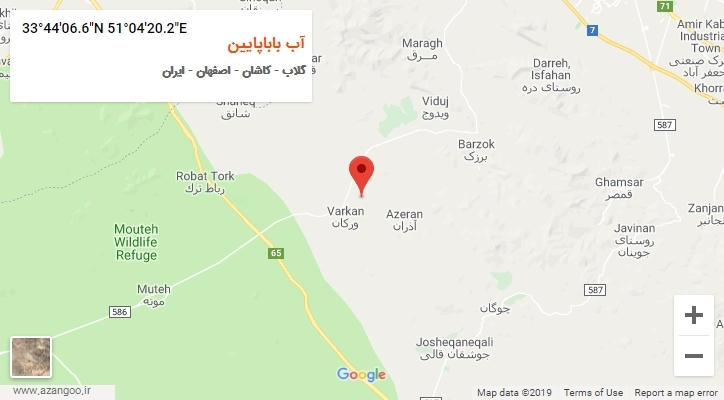 روستای آب باباپایین بر روی نقشه