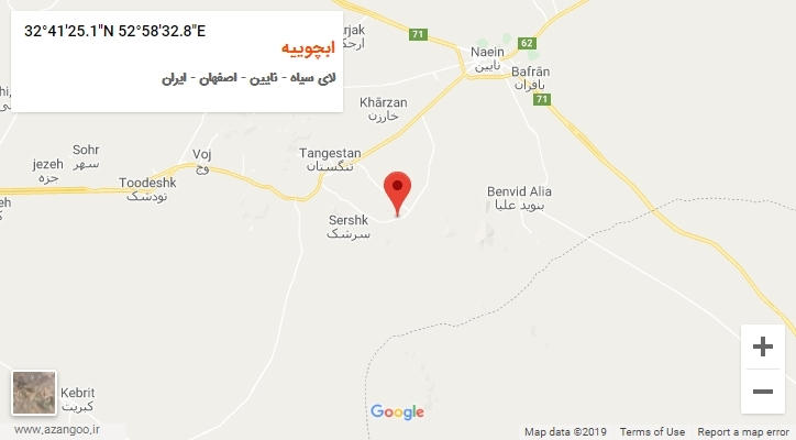 روستای ابچوییه بر روی نقشه