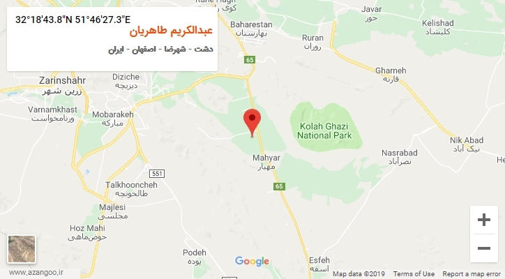 روستای عبدالکریم طاهریان بر روی نقشه