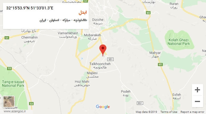 روستای ابدل بر روی نقشه