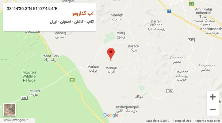 روستای آب گدارونو بر روی نقشه