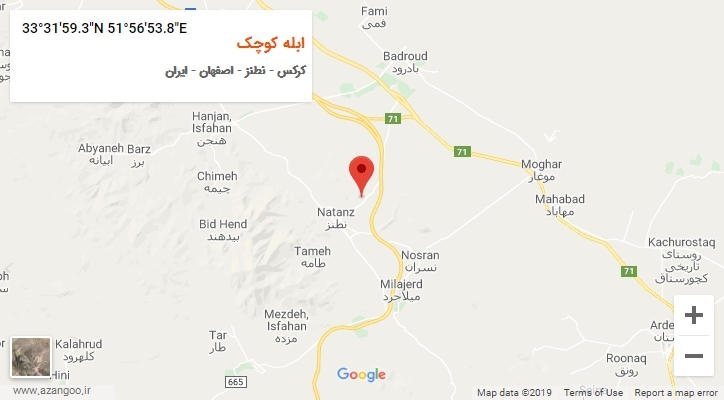 روستای ابله کوچک بر روی نقشه