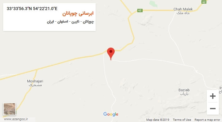 روستای ابرسانی چوپانان بر روی نقشه