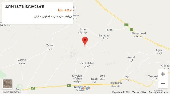روستای ابشه علیا بر روی نقشه