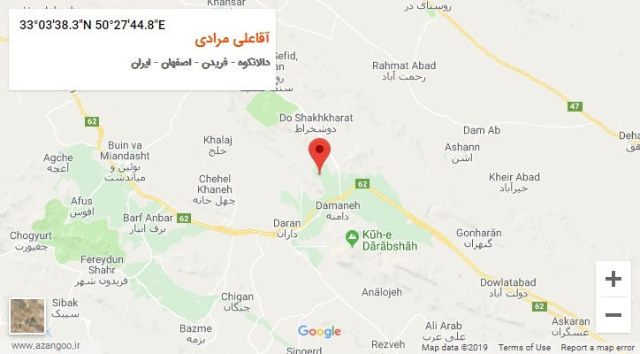 روستای آقاعلی مرادی بر روی نقشه