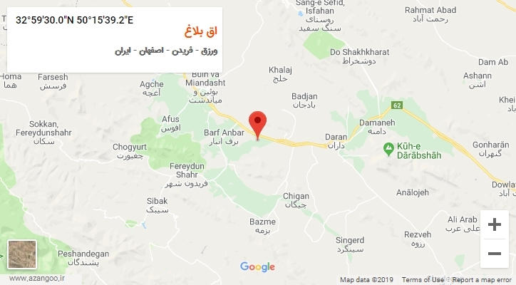 روستای اق بلاغ بر روی نقشه