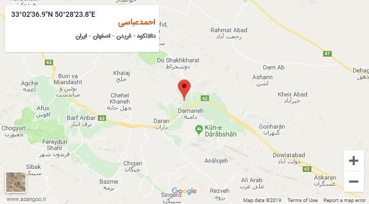 روستای احمدعباسی بر روی نقشه