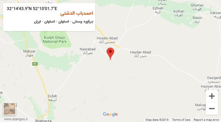 روستای احمدباب الدشتی بر روی نقشه
