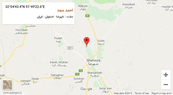 روستای احمد مجد بر روی نقشه