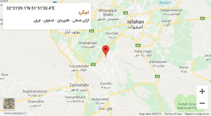 روستای اجگرد بر روی نقشه