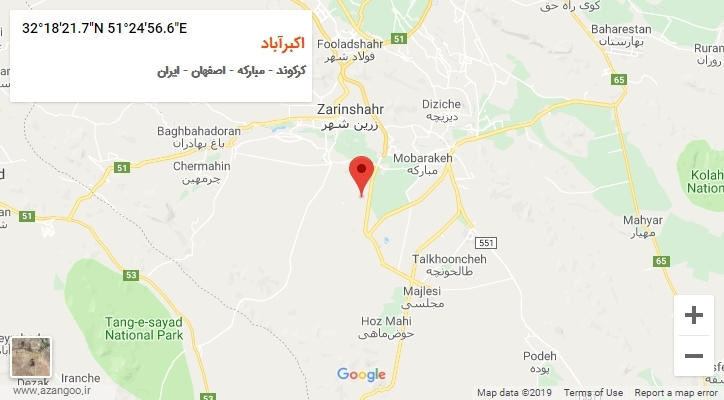روستای اکبرآباد بر روی نقشه