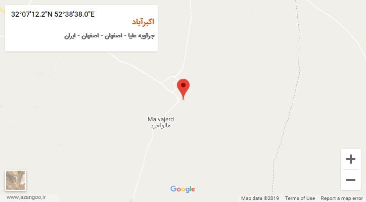 روستای اکبرآباد بر روی نقشه