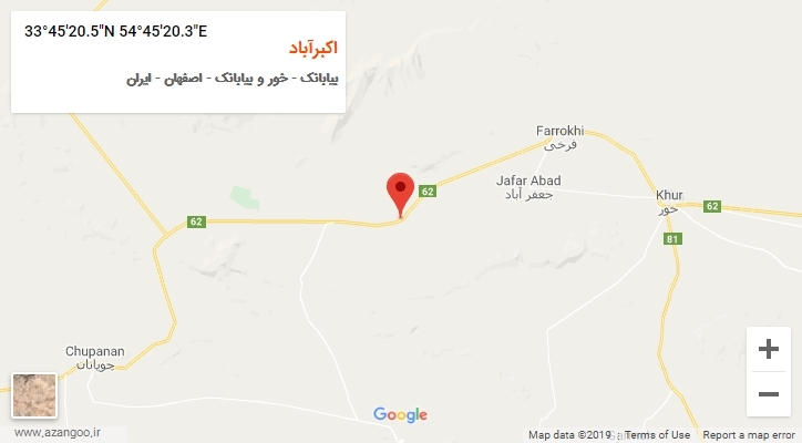 روستای اکبرآباد بر روی نقشه