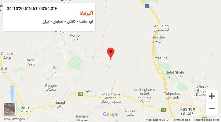 روستای اکبرآباد بر روی نقشه