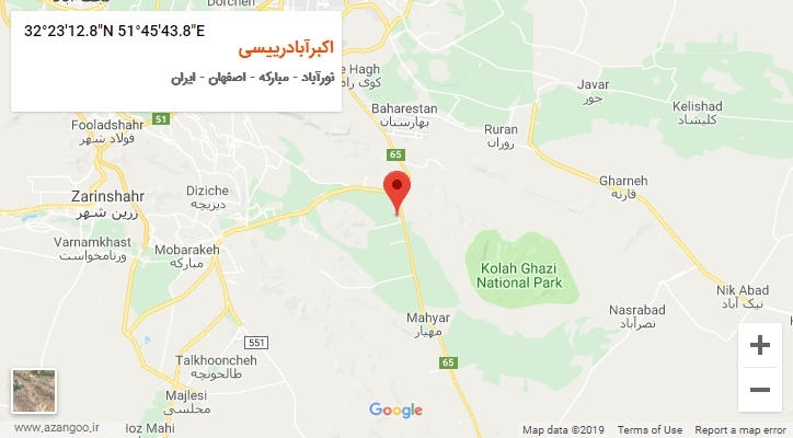 روستای اکبرآبادرییسی بر روی نقشه