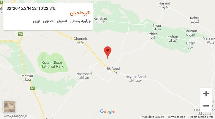 روستای اکبرحاجیان بر روی نقشه