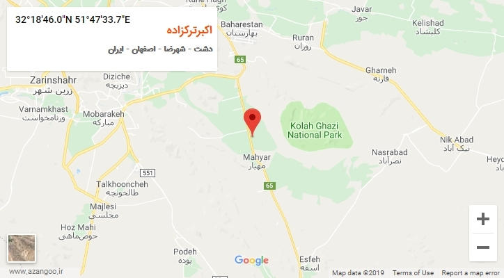 روستای اکبرترکزاده بر روی نقشه