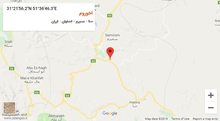 روستای اخوروم بر روی نقشه