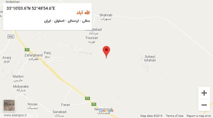 روستای الله آباد بر روی نقشه