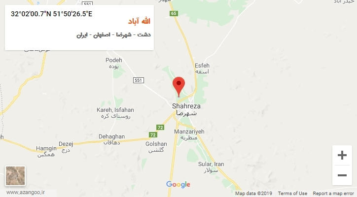 روستای الله آباد بر روی نقشه