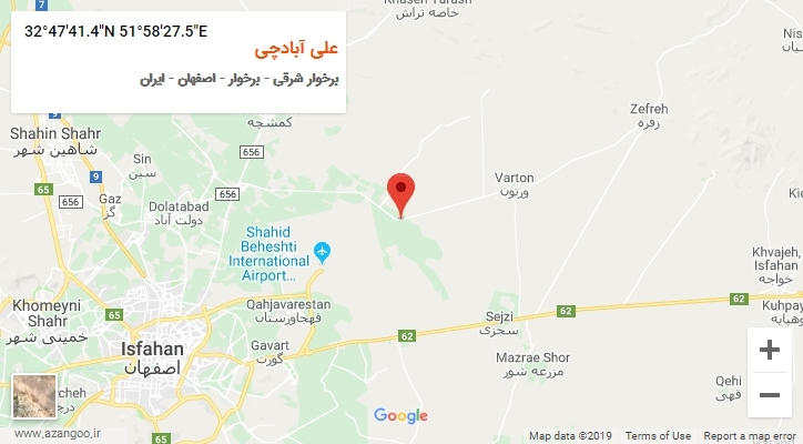 روستای علی آبادچی بر روی نقشه