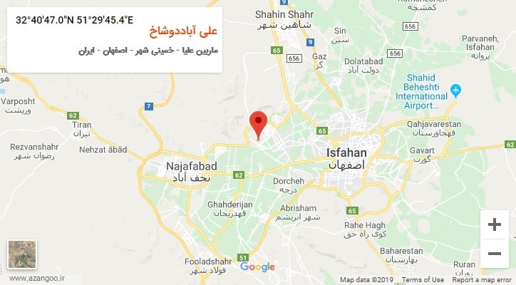 روستای علی آباددوشاخ بر روی نقشه