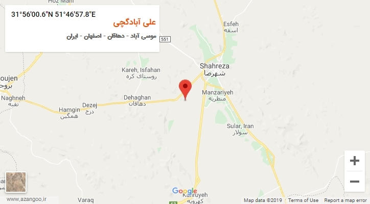 روستای علی آبادگچی بر روی نقشه