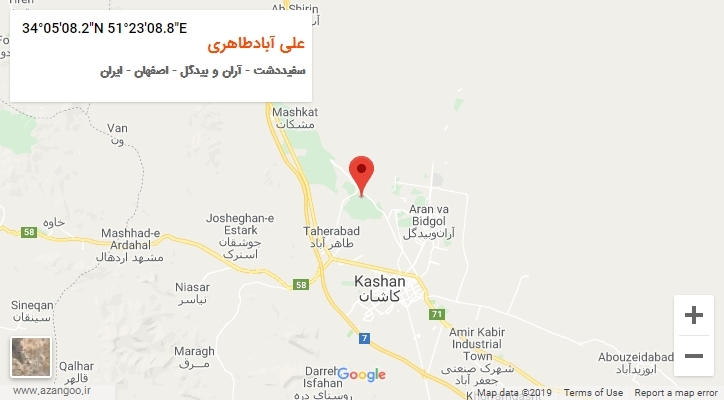 روستای علی آبادطاهری بر روی نقشه