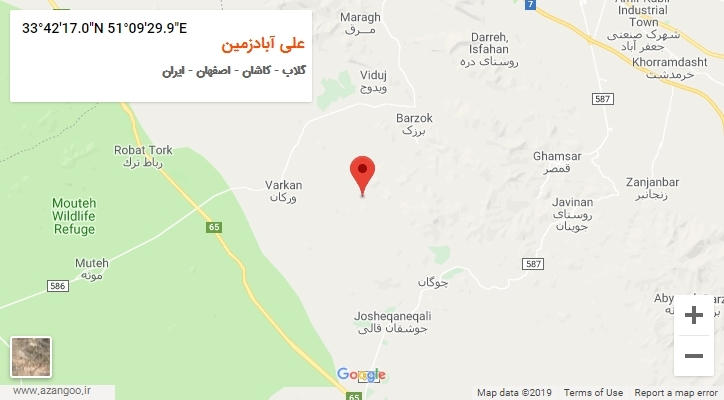 روستای علی آبادزمین بر روی نقشه
