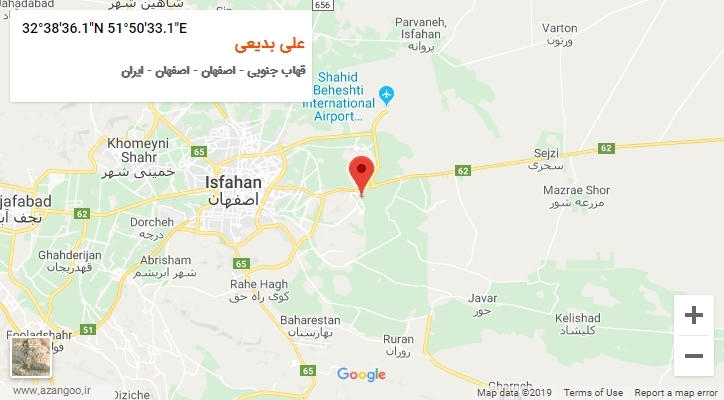روستای علی بدیعی بر روی نقشه