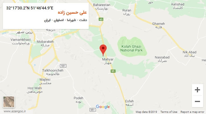 روستای علی حسین زاده بر روی نقشه