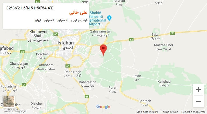 روستای علی خانی بر روی نقشه