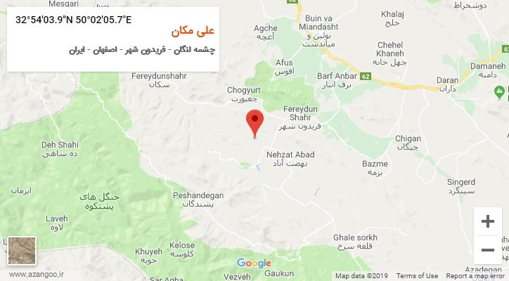 روستای علی مکان بر روی نقشه