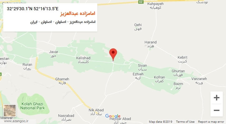 روستای امامزاده عبدالعزیز بر روی نقشه