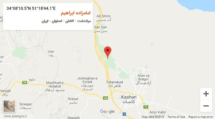 روستای امامزاده ابراهیم بر روی نقشه