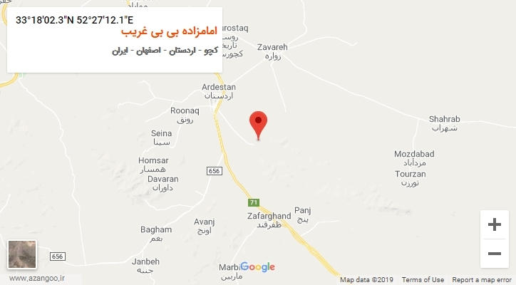 روستای امامزاده بی بی غریب بر روی نقشه