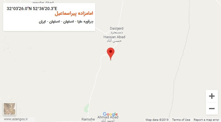 روستای امامزاده پیراسماعیل بر روی نقشه