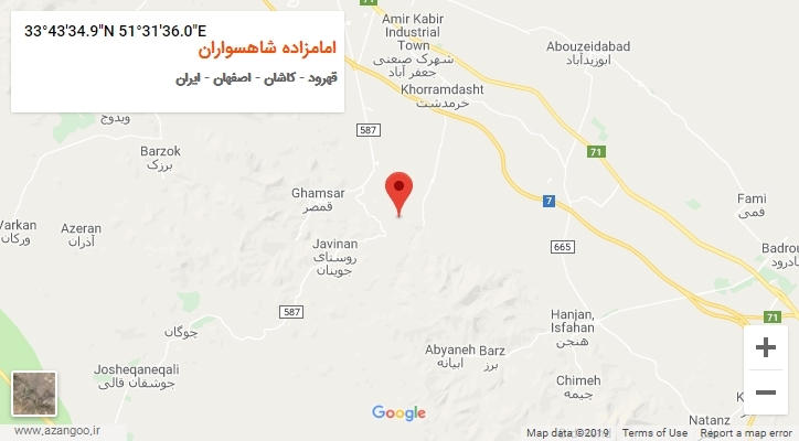 روستای امامزاده شاهسواران بر روی نقشه