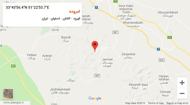 روستای امروده بر روی نقشه