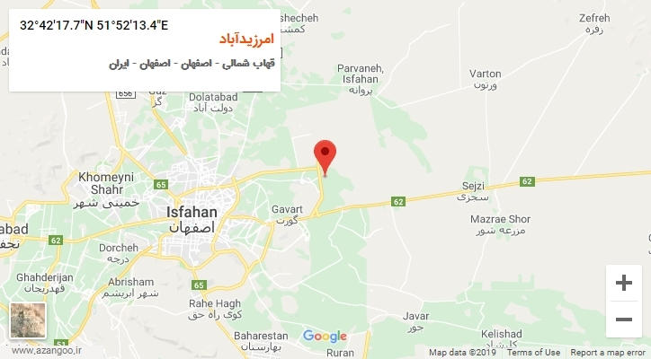 روستای امرزیدآباد بر روی نقشه