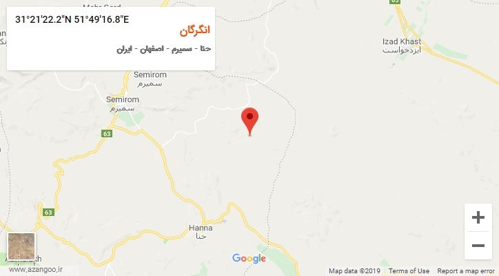 روستای انگرگان بر روی نقشه