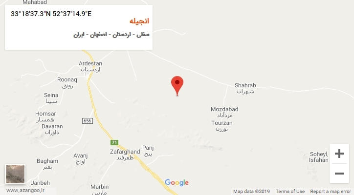 روستای انجیله بر روی نقشه
