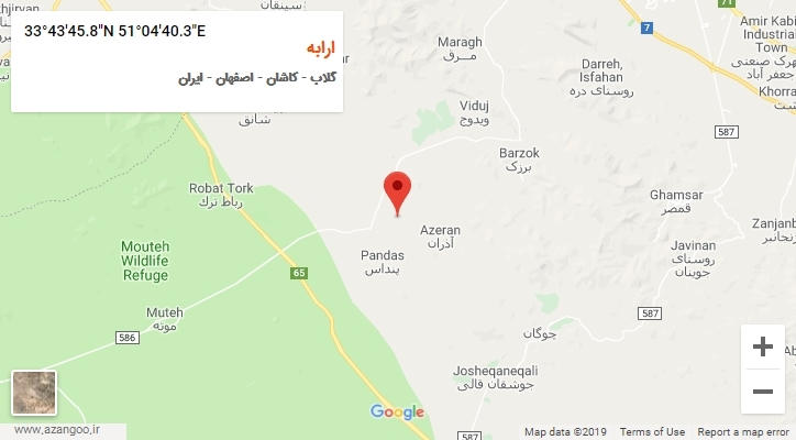 روستای ارابه بر روی نقشه