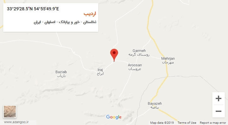 روستای اردیب بر روی نقشه