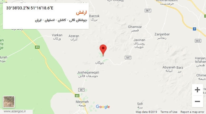 روستای ارغش بر روی نقشه