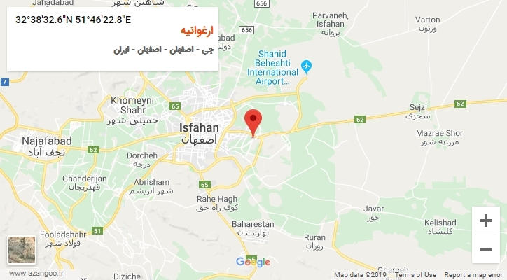 روستای ارغوانیه بر روی نقشه