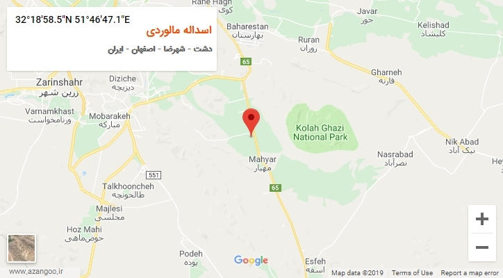 روستای اسداله مالوردی بر روی نقشه
