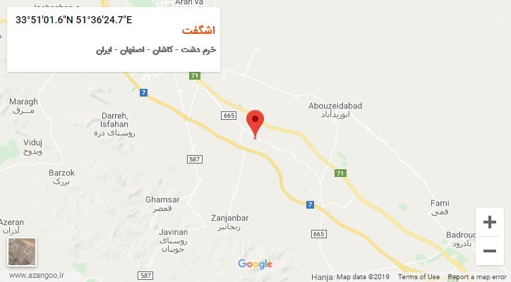 روستای اشگفت بر روی نقشه